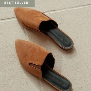 Jenni Kayne Suede Mule in color Saddle | size 40